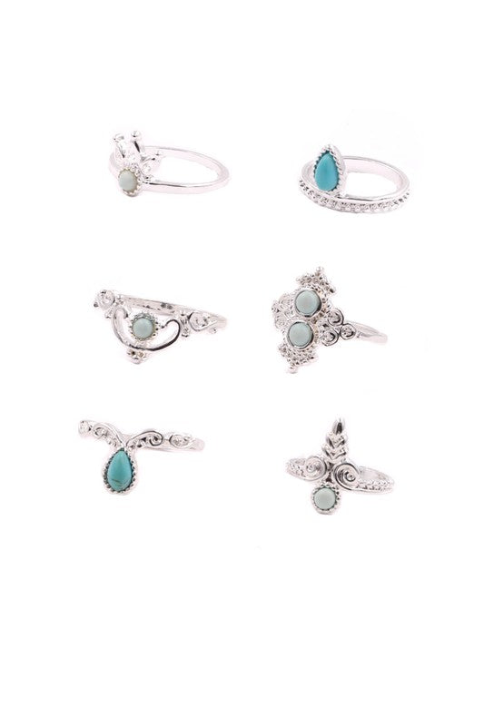 6 Piece Ring Set