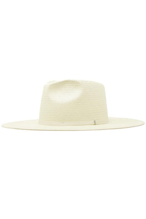 Claudia Structured Straw Rancher-White