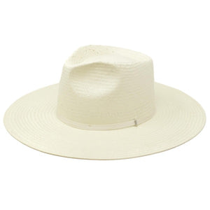 Claudia Structured Straw Rancher-White