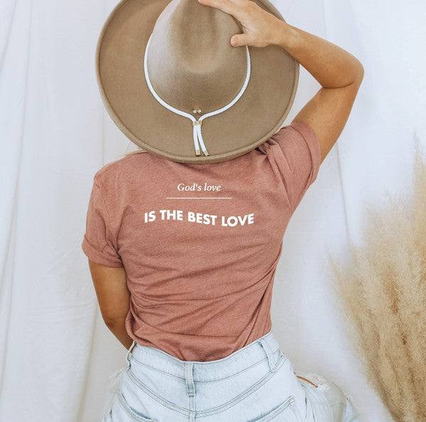 GOD'S LOVE IS THE BEST LOVE GRAPHIC TEE