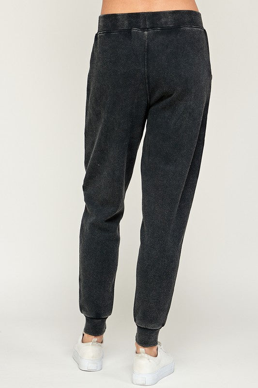 TERRY RELAX FIT MINERAL WASH SWEAT PANTS