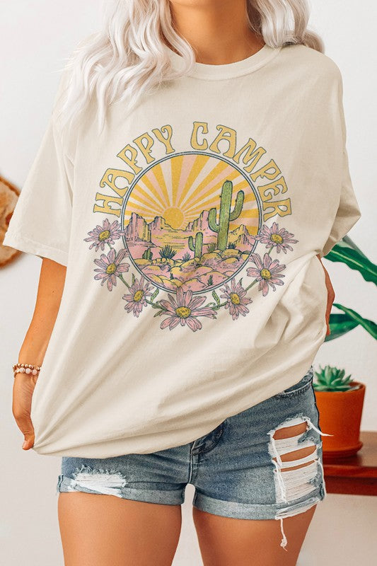 OVERSIZED Happy Camper Graphic Tee