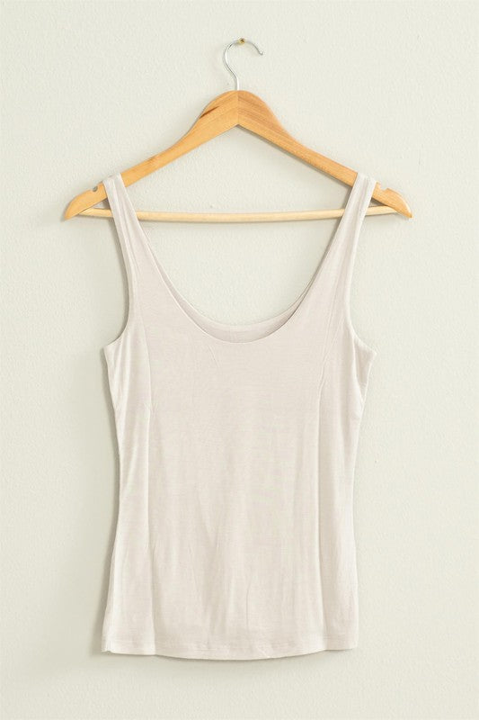 SCOOP NECK TANK TOP