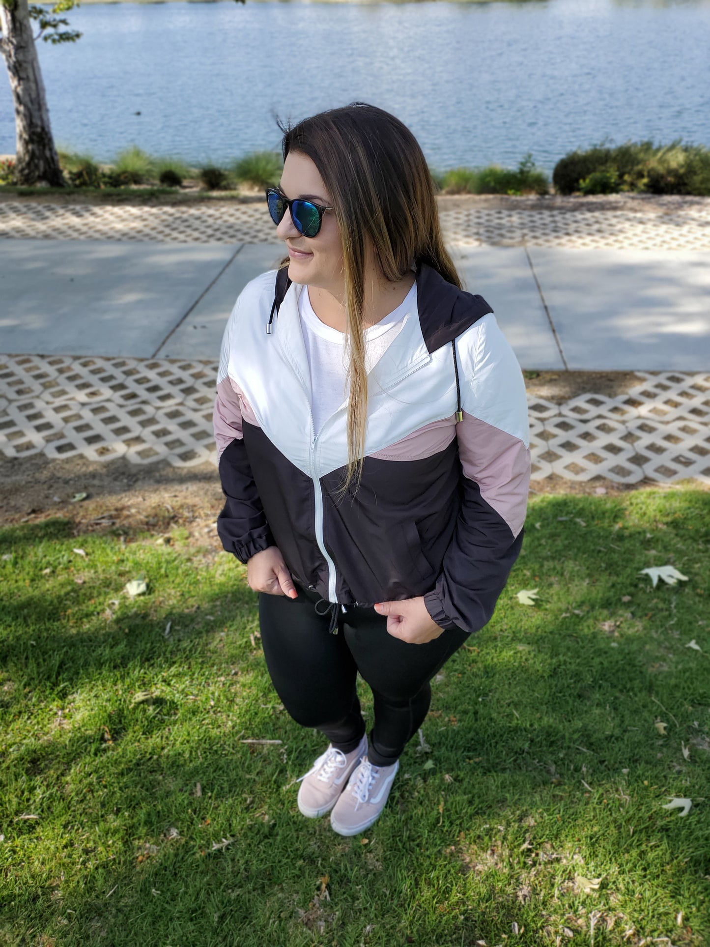 Colorblock Hooded Windbreaker