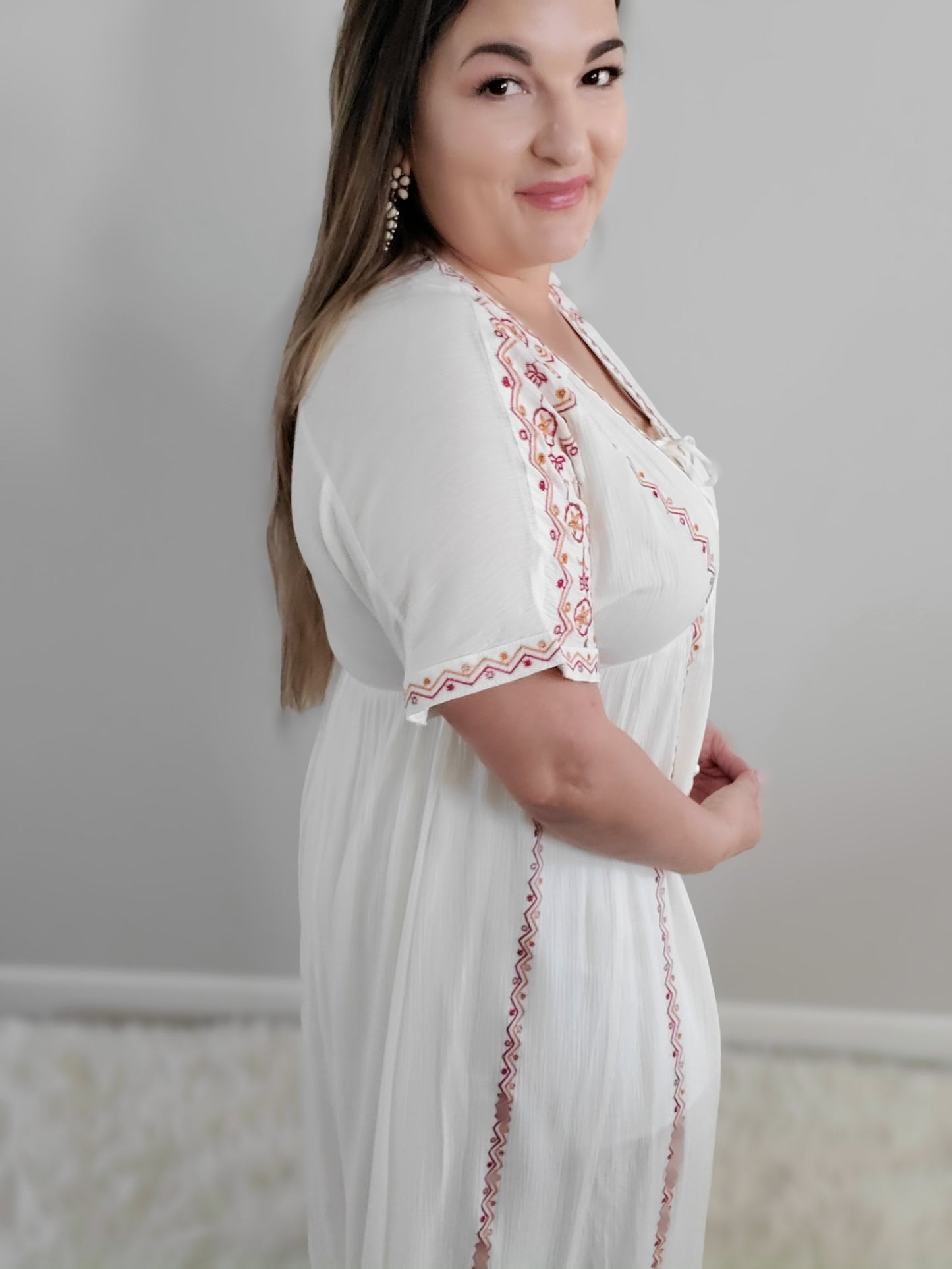 Embroidered Maxi Dress