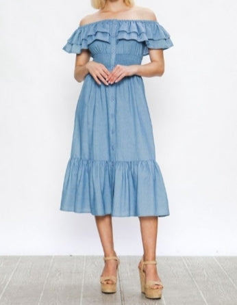 Havana Nights Chambray  Dress