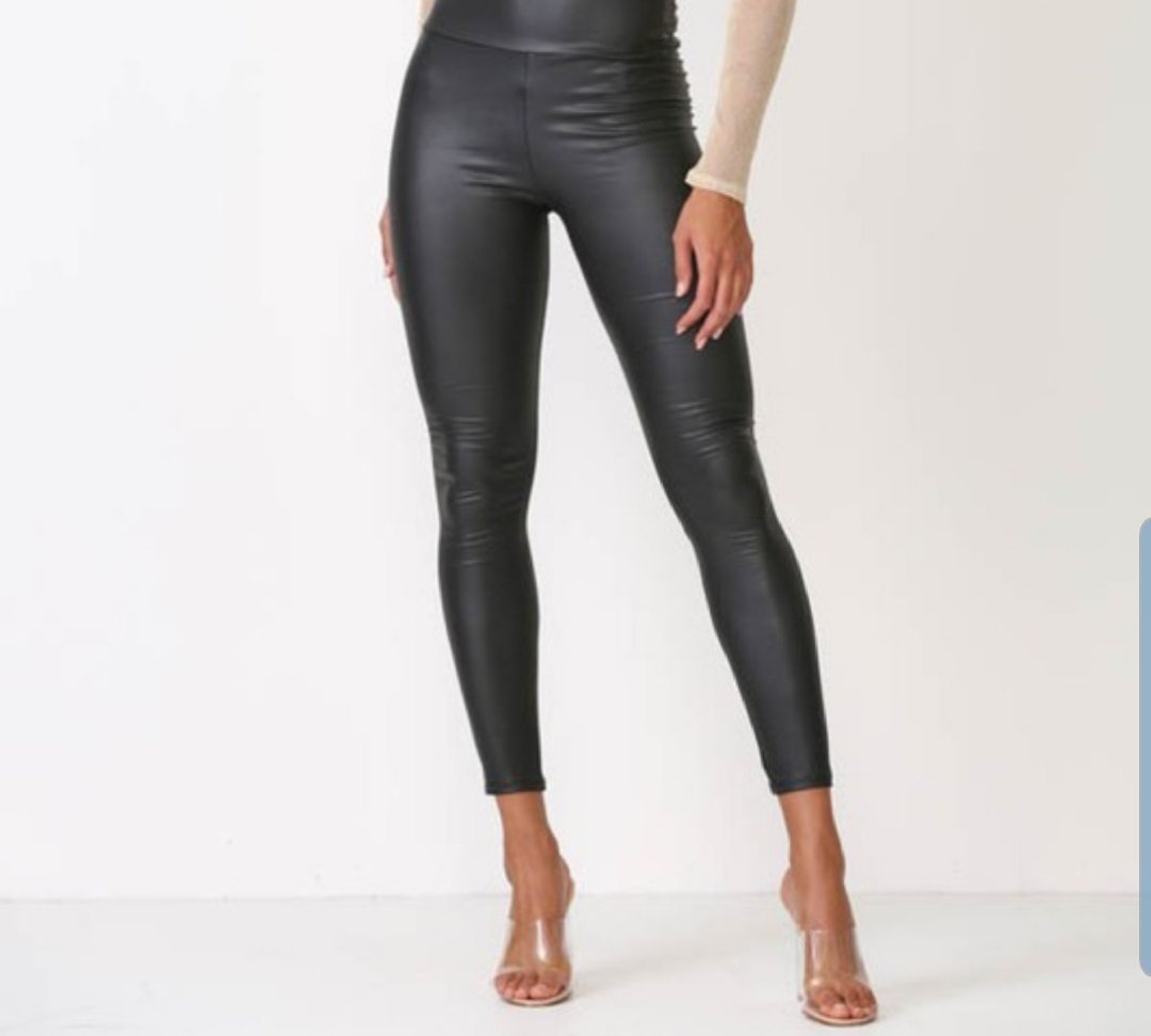 High Waist Vegan Leather Leggings