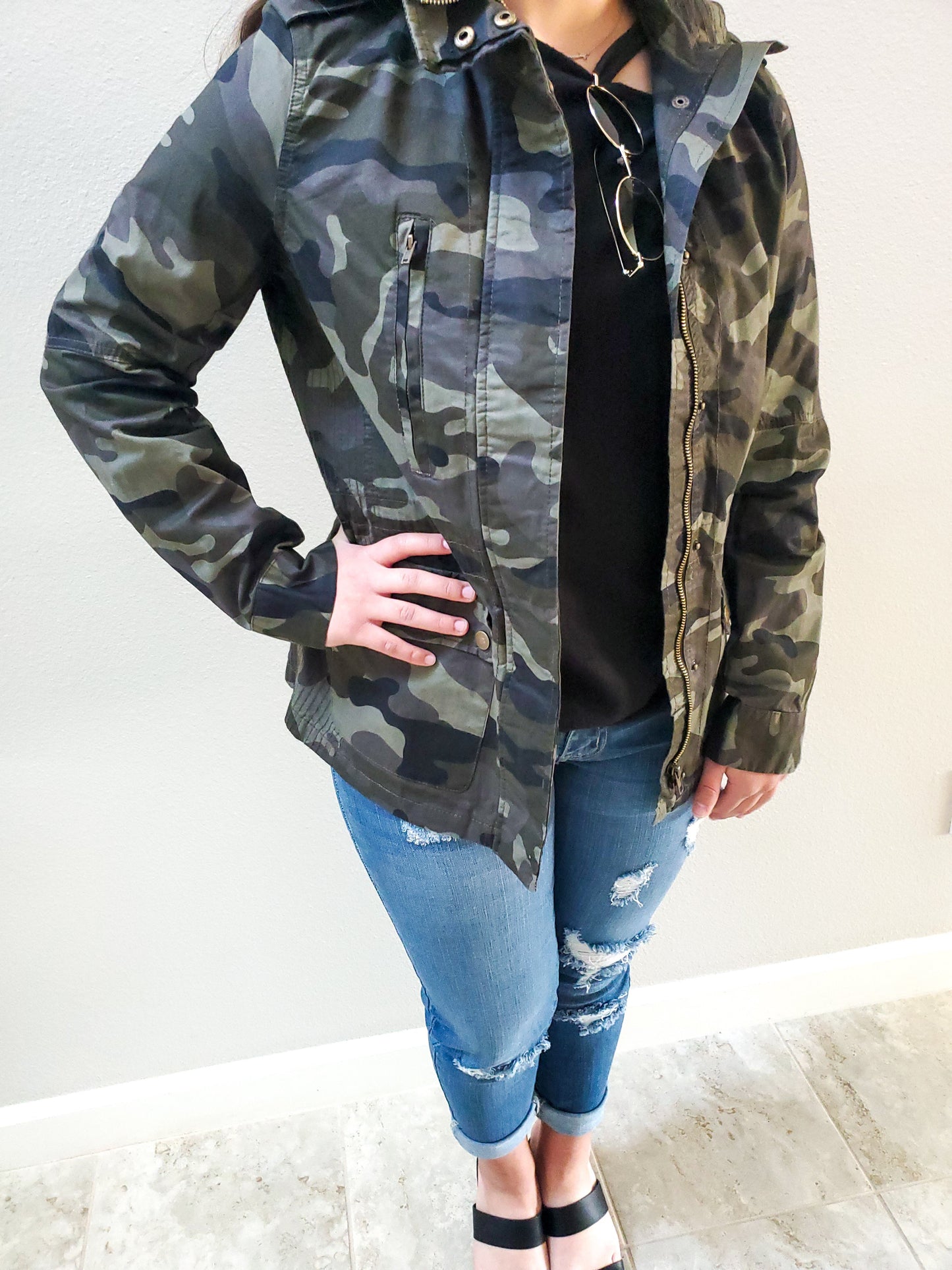 Camo Cotton Anorak Jacket