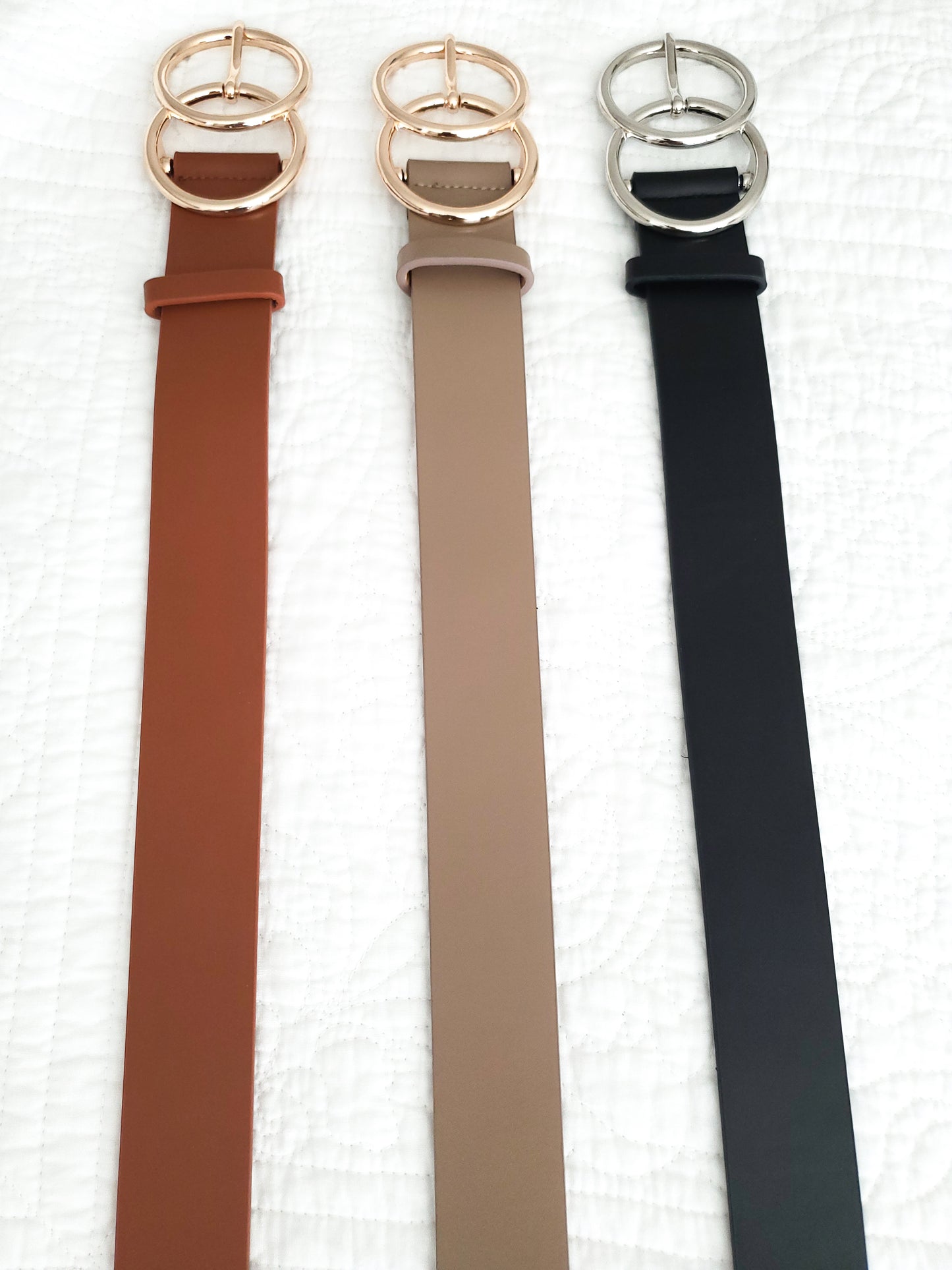 Double O Ring Thick Belt-3 colors