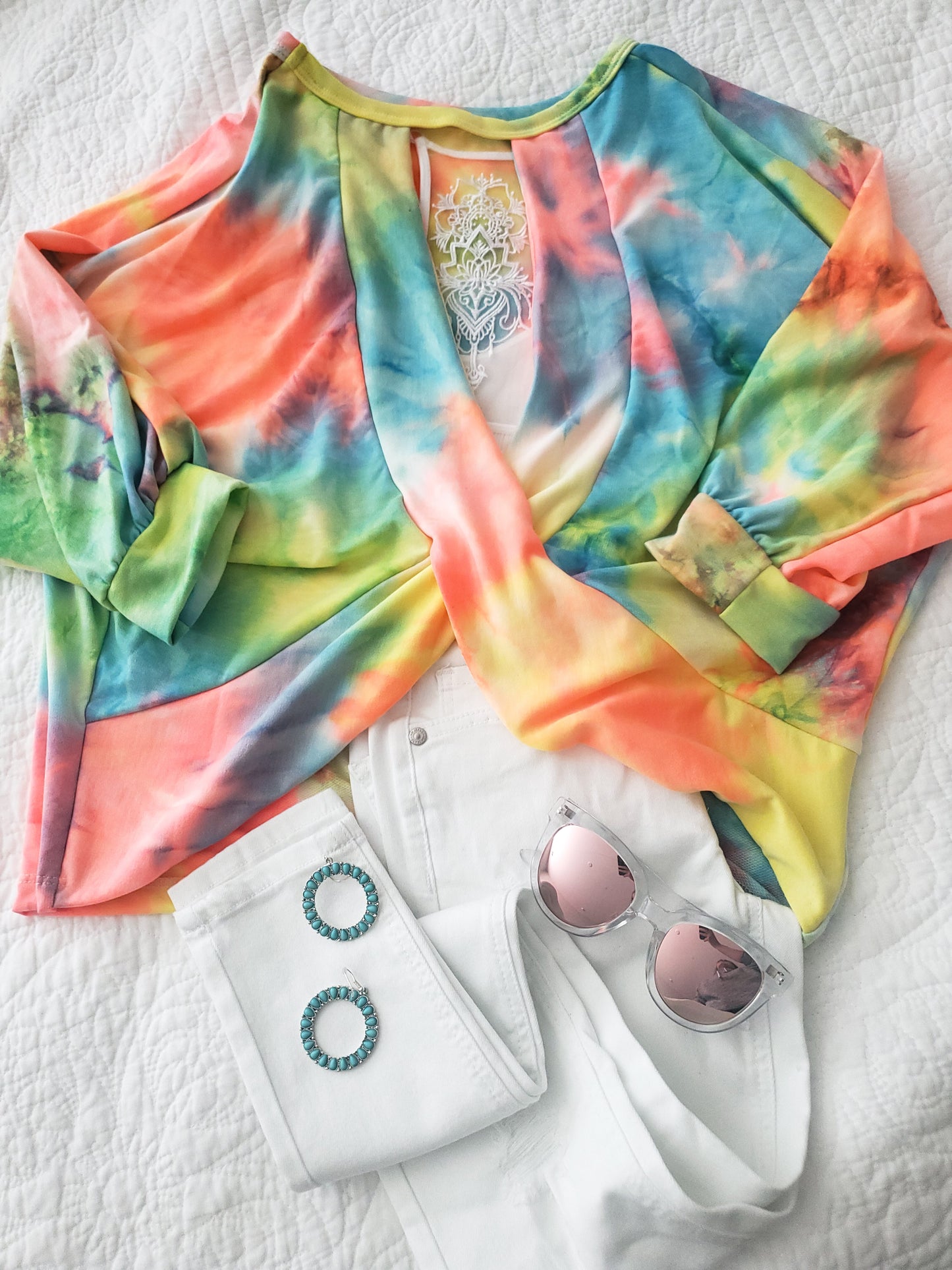 Open Back Tie Dye Sweatshirt Shirt