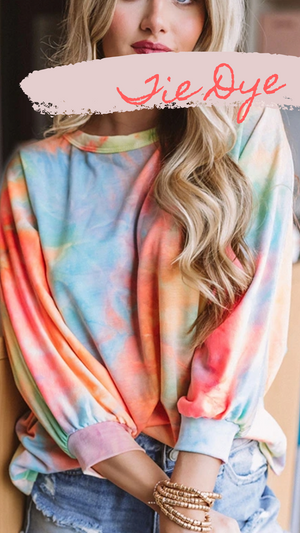 Open Back Tie Dye Sweatshirt Shirt