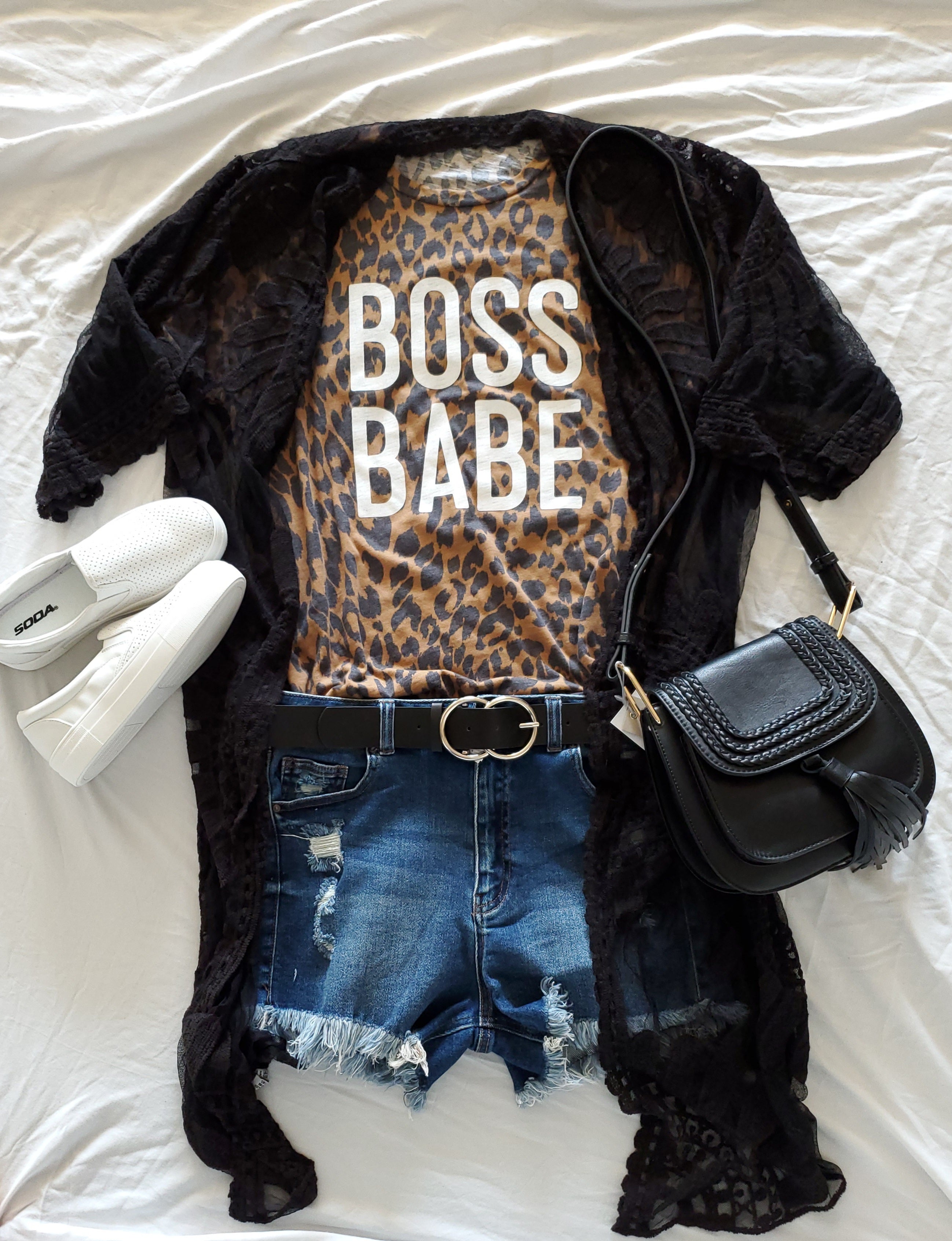 Boss Babe Leopard Graphic Tee