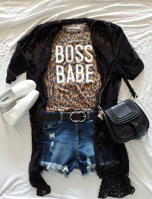 Boss Leopard - Brown and Black Leopard Print Shirt (Size S, M