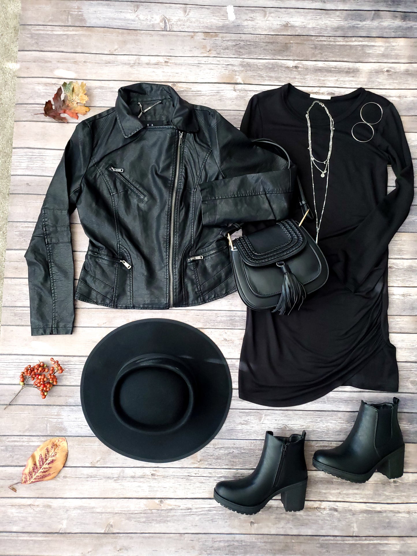 Moto Vegan Leather Biker Jacket