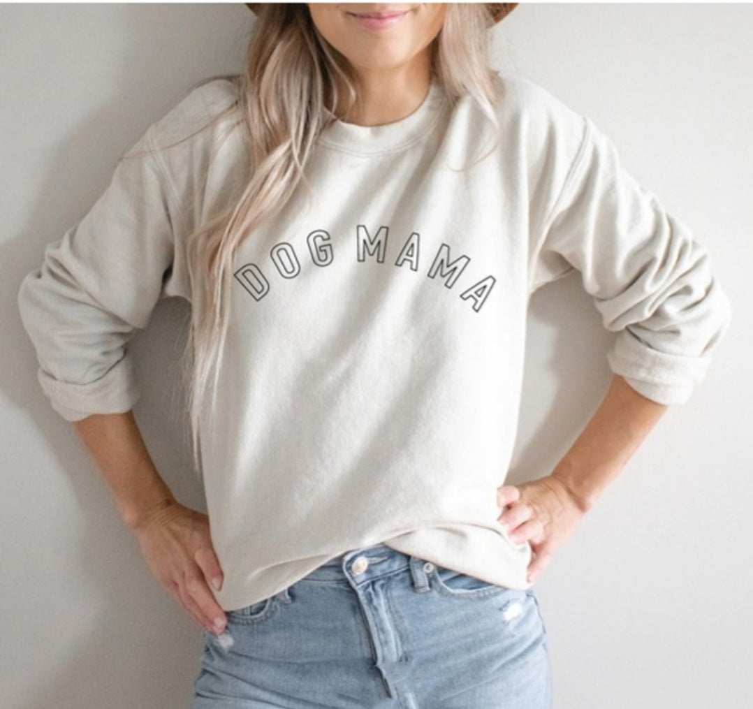 DOG MAMA Taupe Sweatshirt