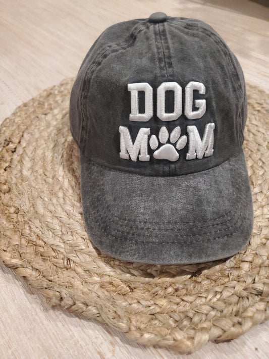 3D Embroidered Dog Mom Baseball Hat