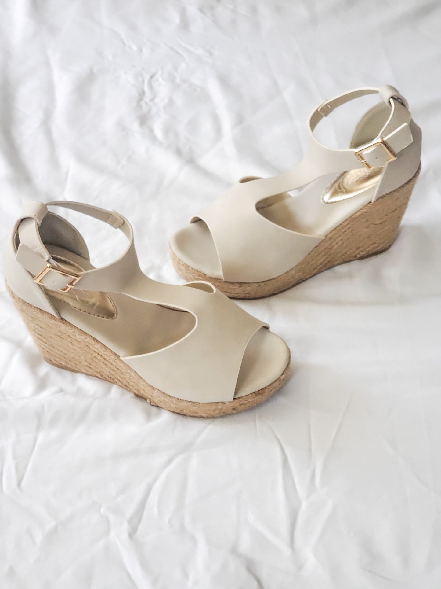 Beige Espadrille Pamela Wedge