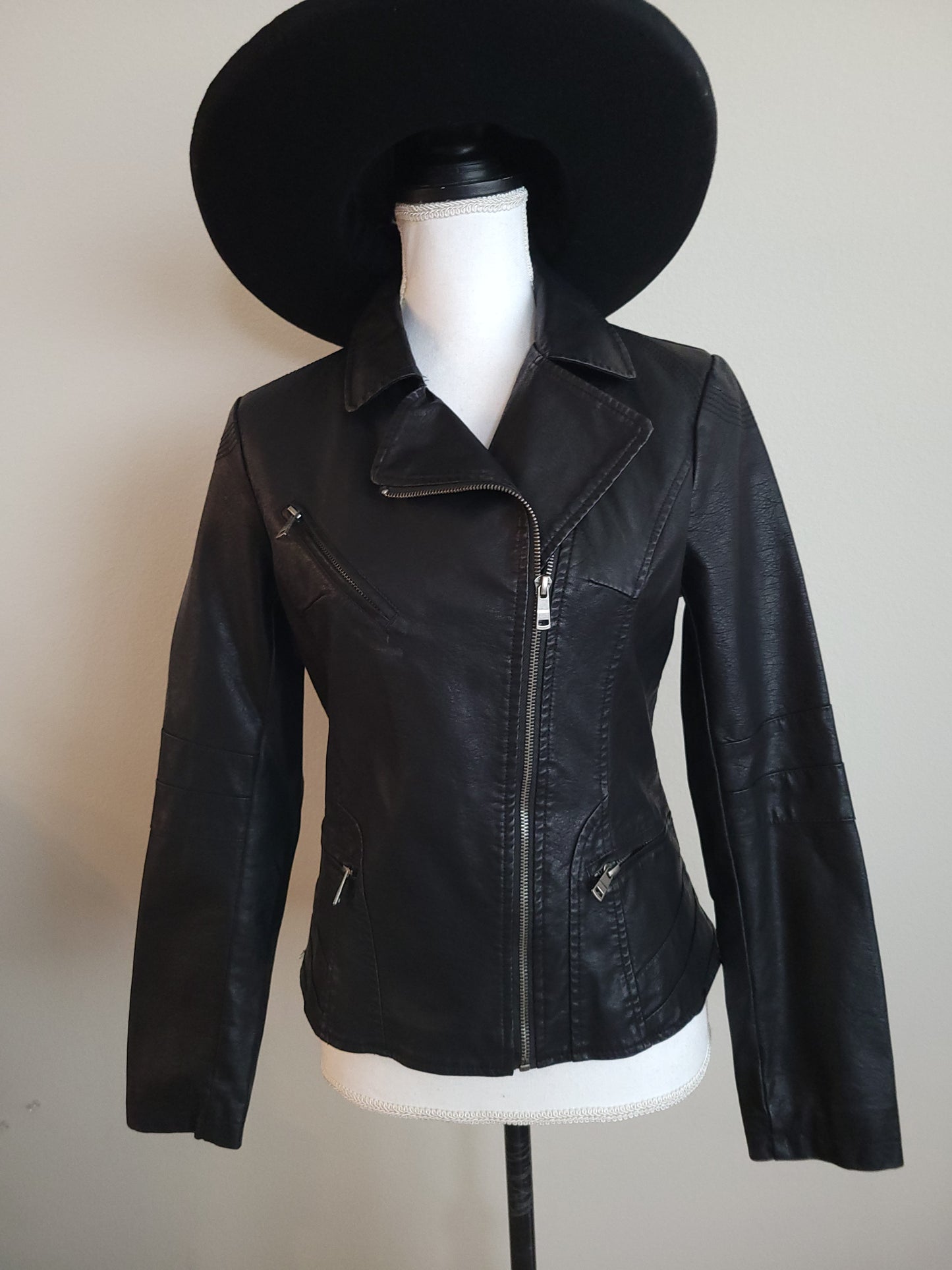 Moto Vegan Leather Biker Jacket