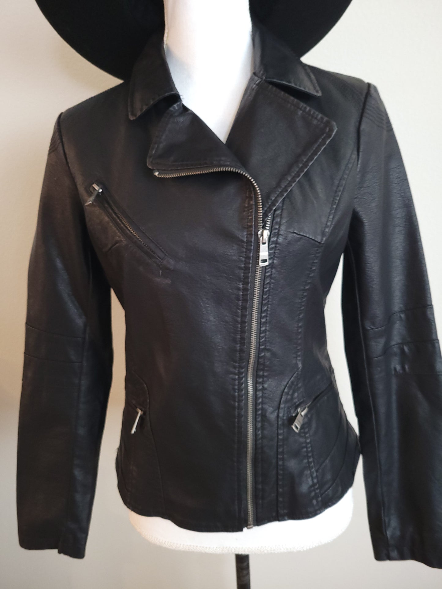 Moto Vegan Leather Biker Jacket