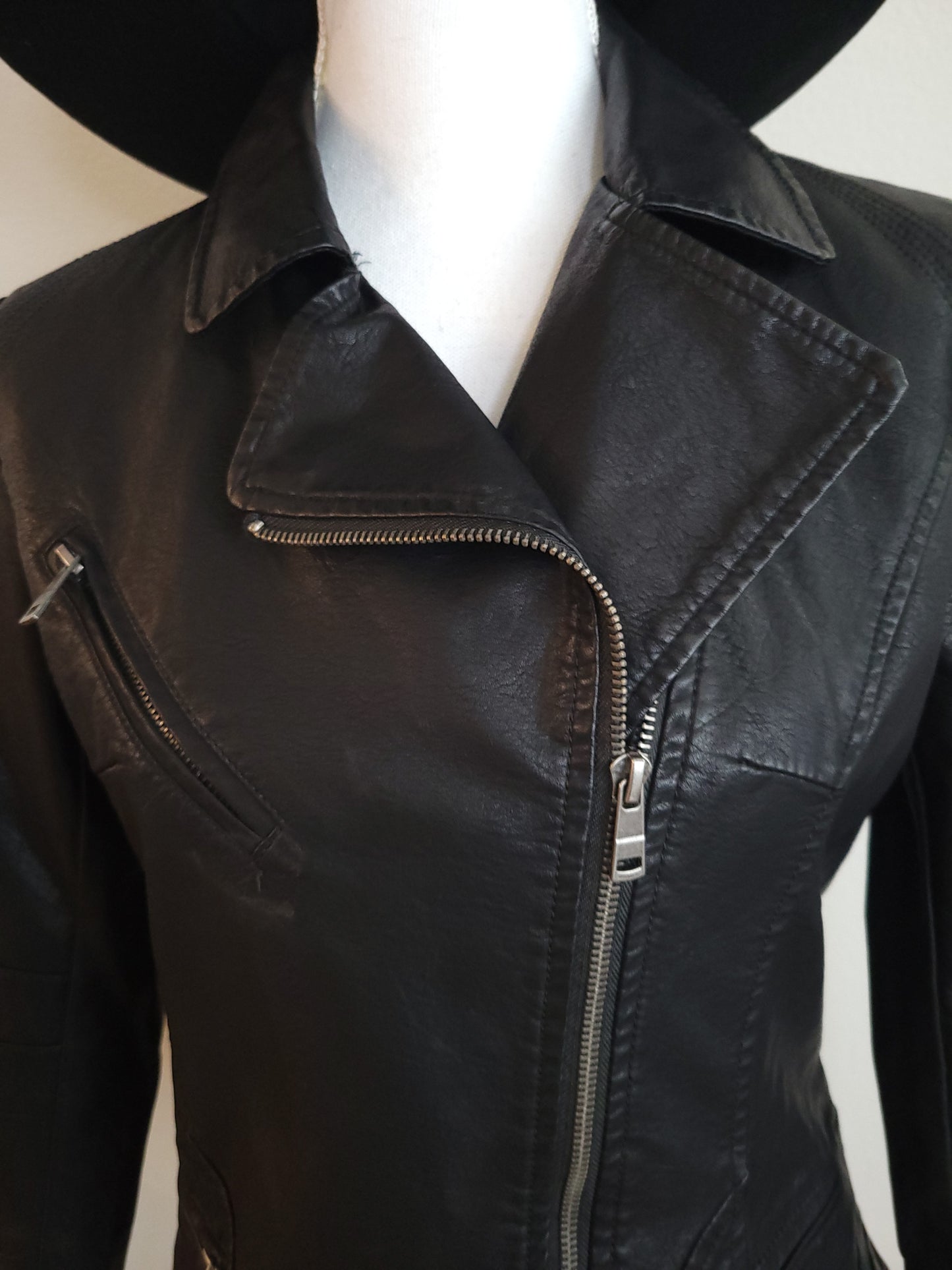 Moto Vegan Leather Biker Jacket