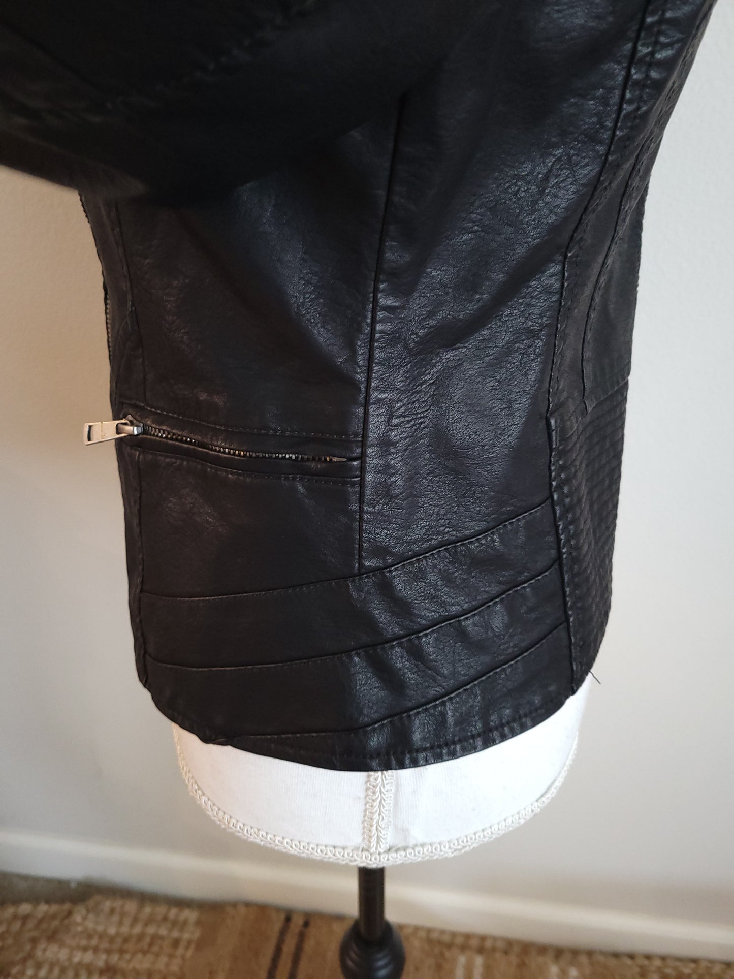 Moto Vegan Leather Biker Jacket