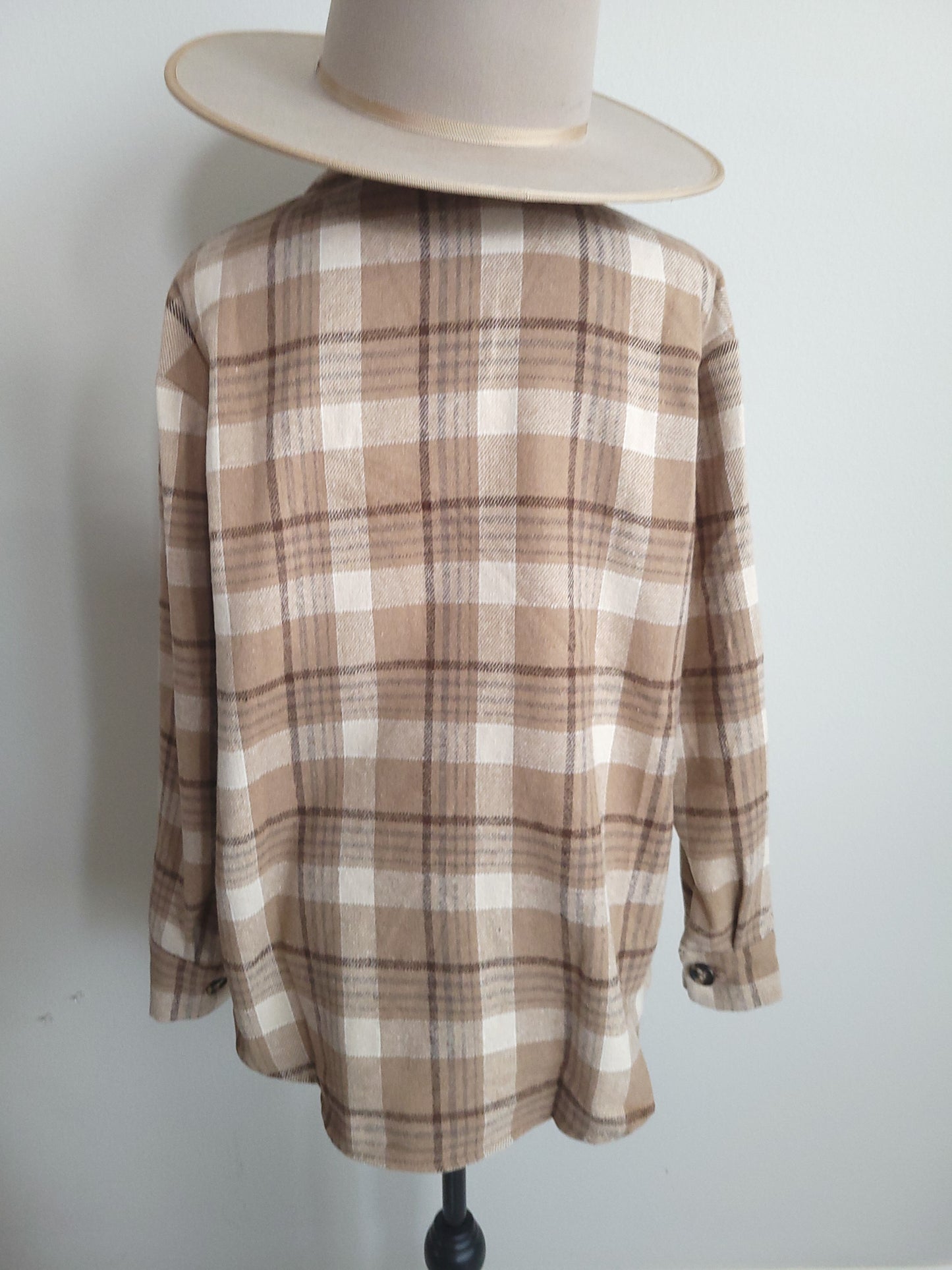 Plaid Shacket Jacket Coat with Detachable Hood