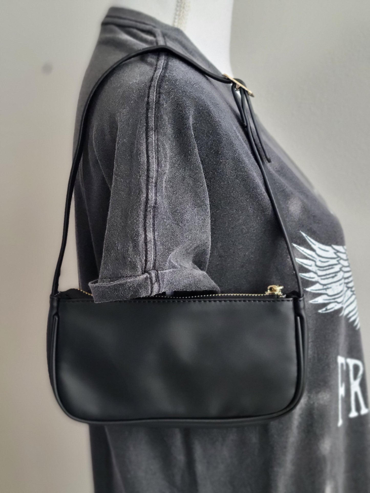 90's Shoulder Charming Handbag Black