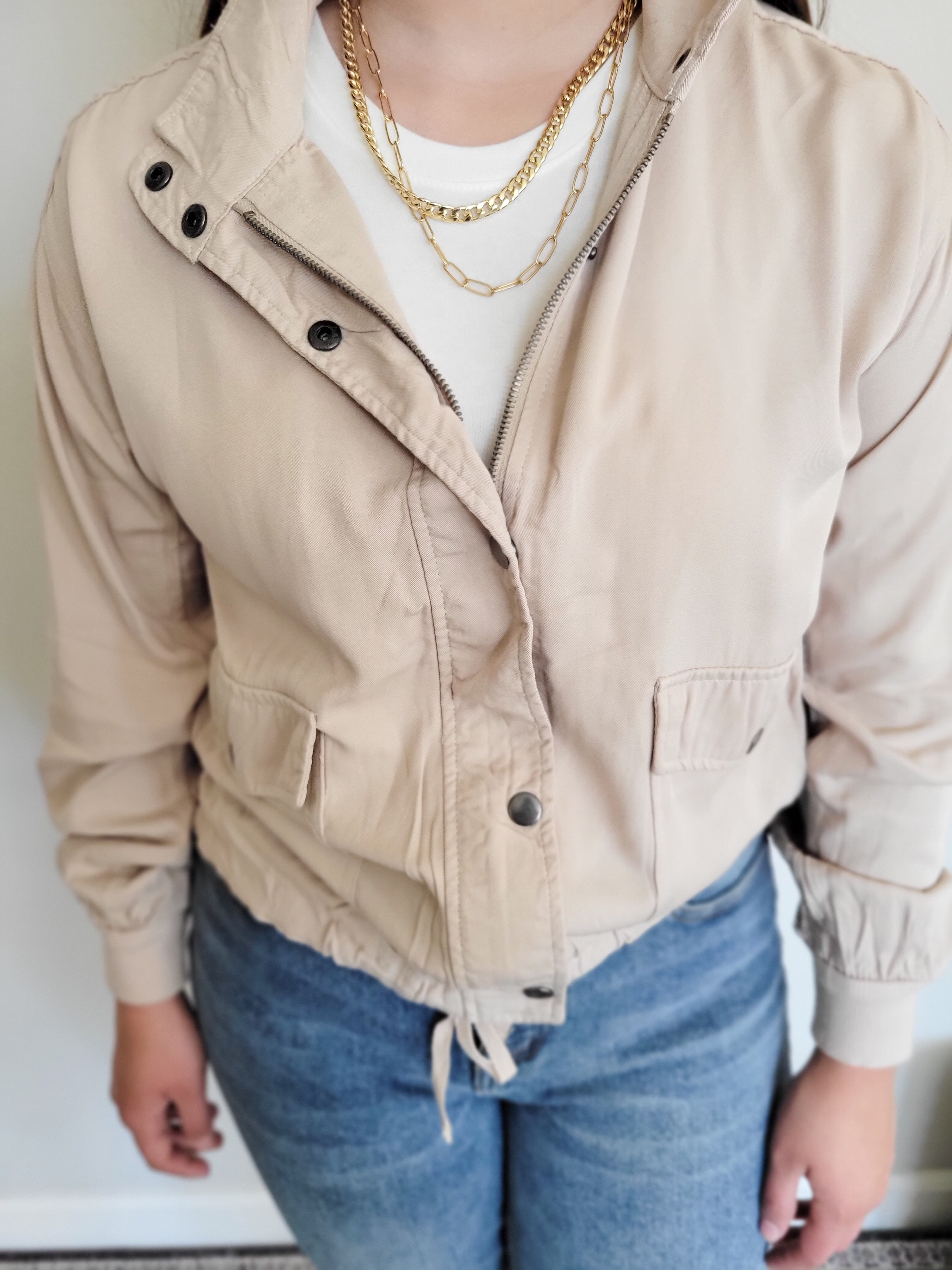 Light Weight Jacket-Taupe