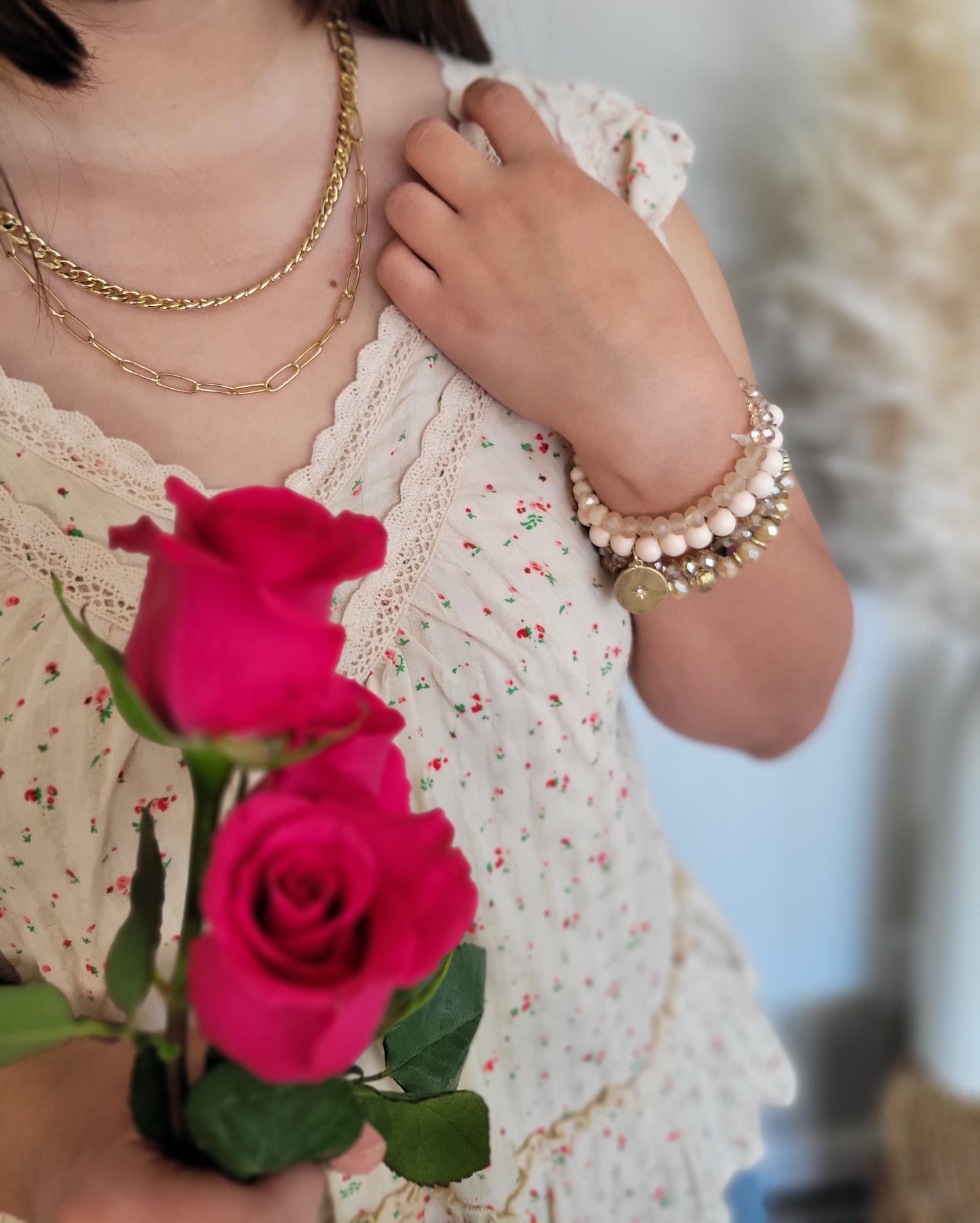 RUFFLED SHOULDER FLORAL LACE V NECK TANK TOP