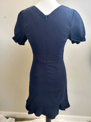 Linen Navy Dress