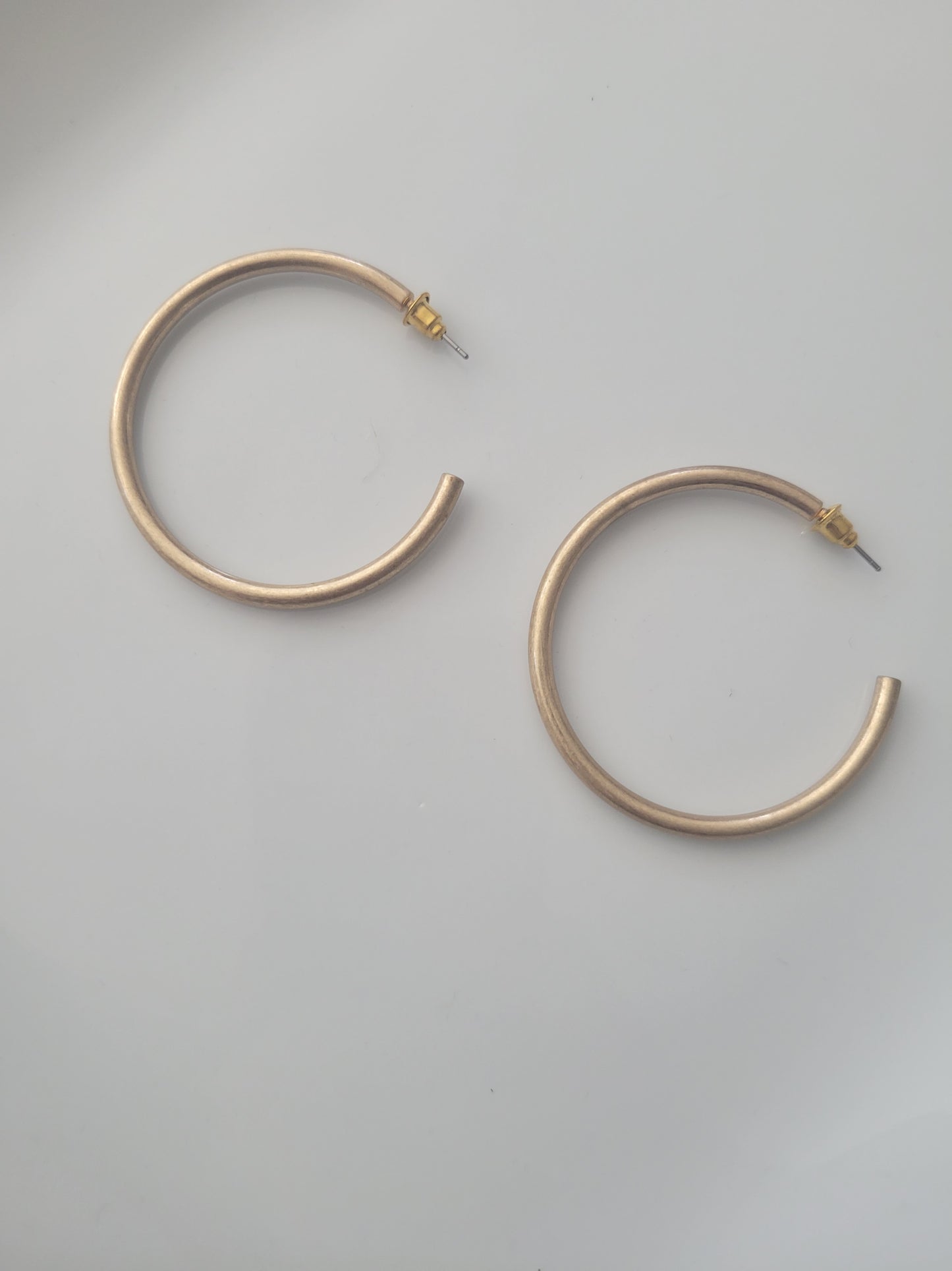 Worn Gold Hoop Earring 1 1/2''