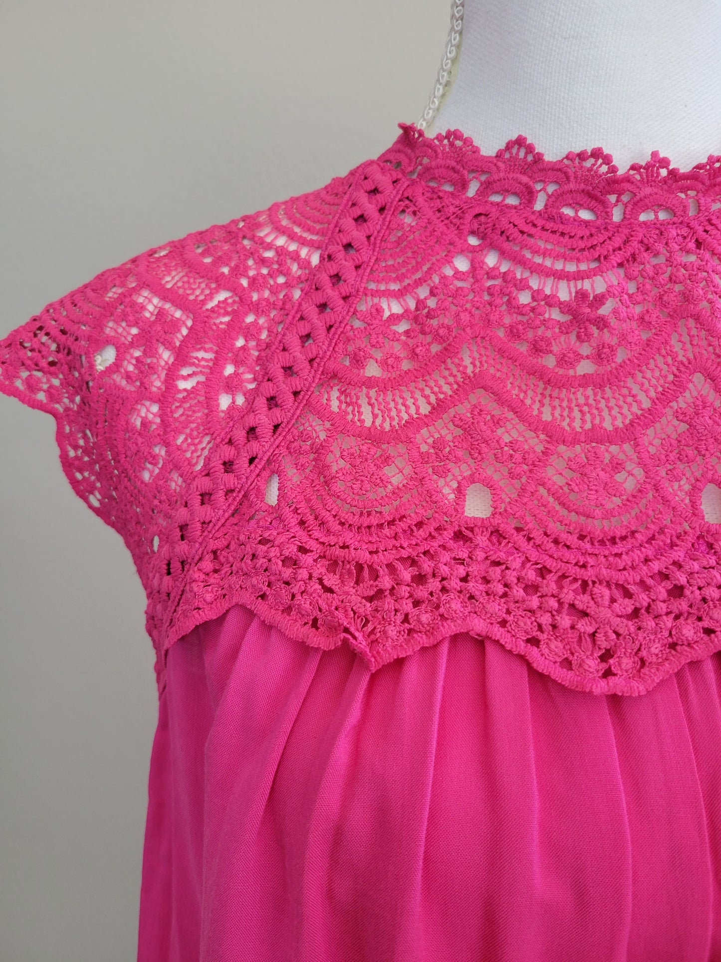 Dream In Color Crochet Detail Blouse