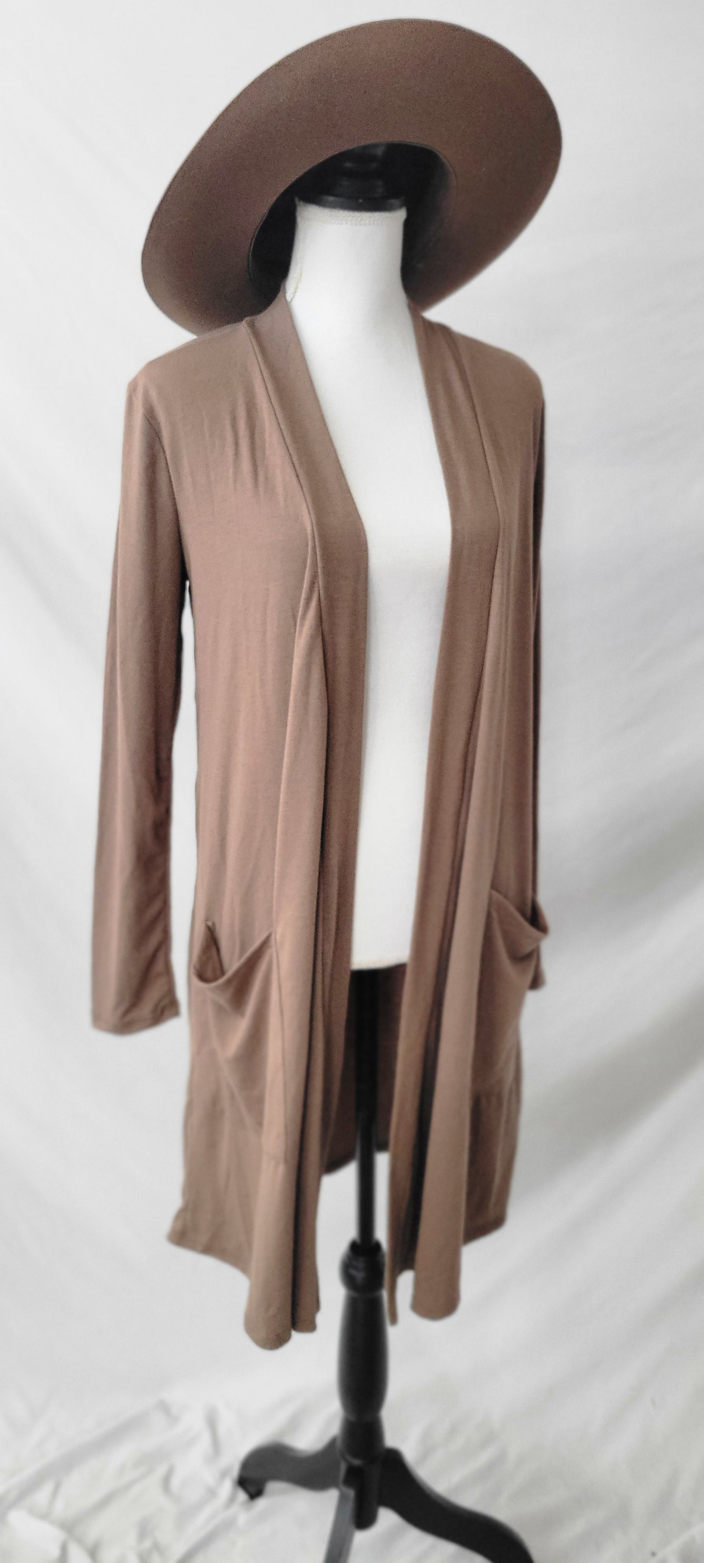 Soft and Stretchy Cardigan in Mocha