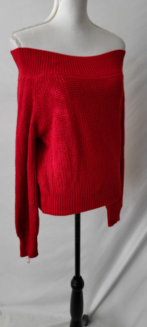 Feel Beautiful Knitted Sweater-Red