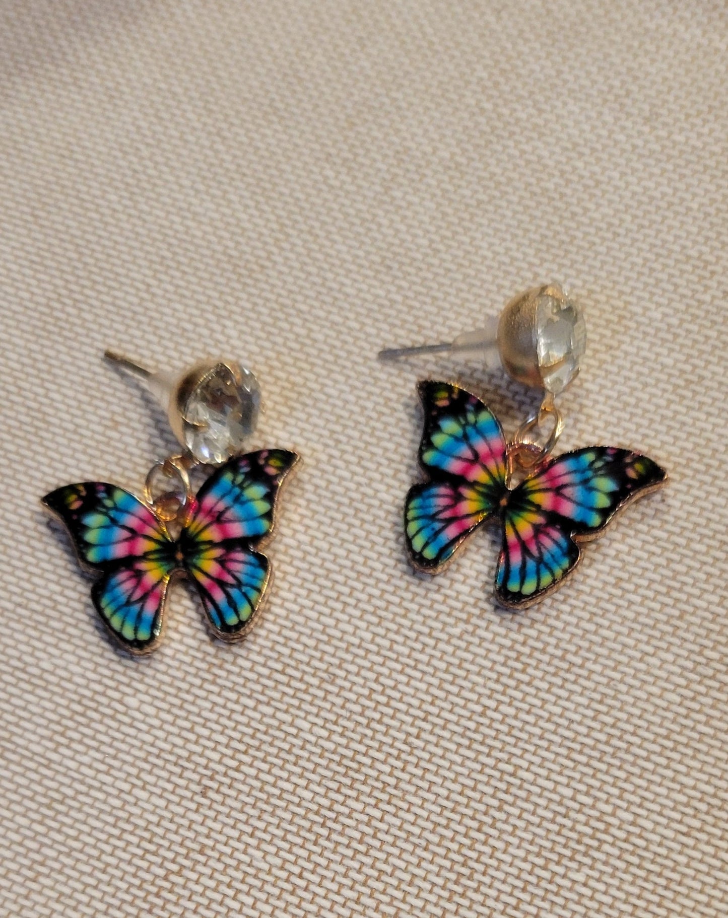 Stud Butterfly Dangle Earrings-6 Colors