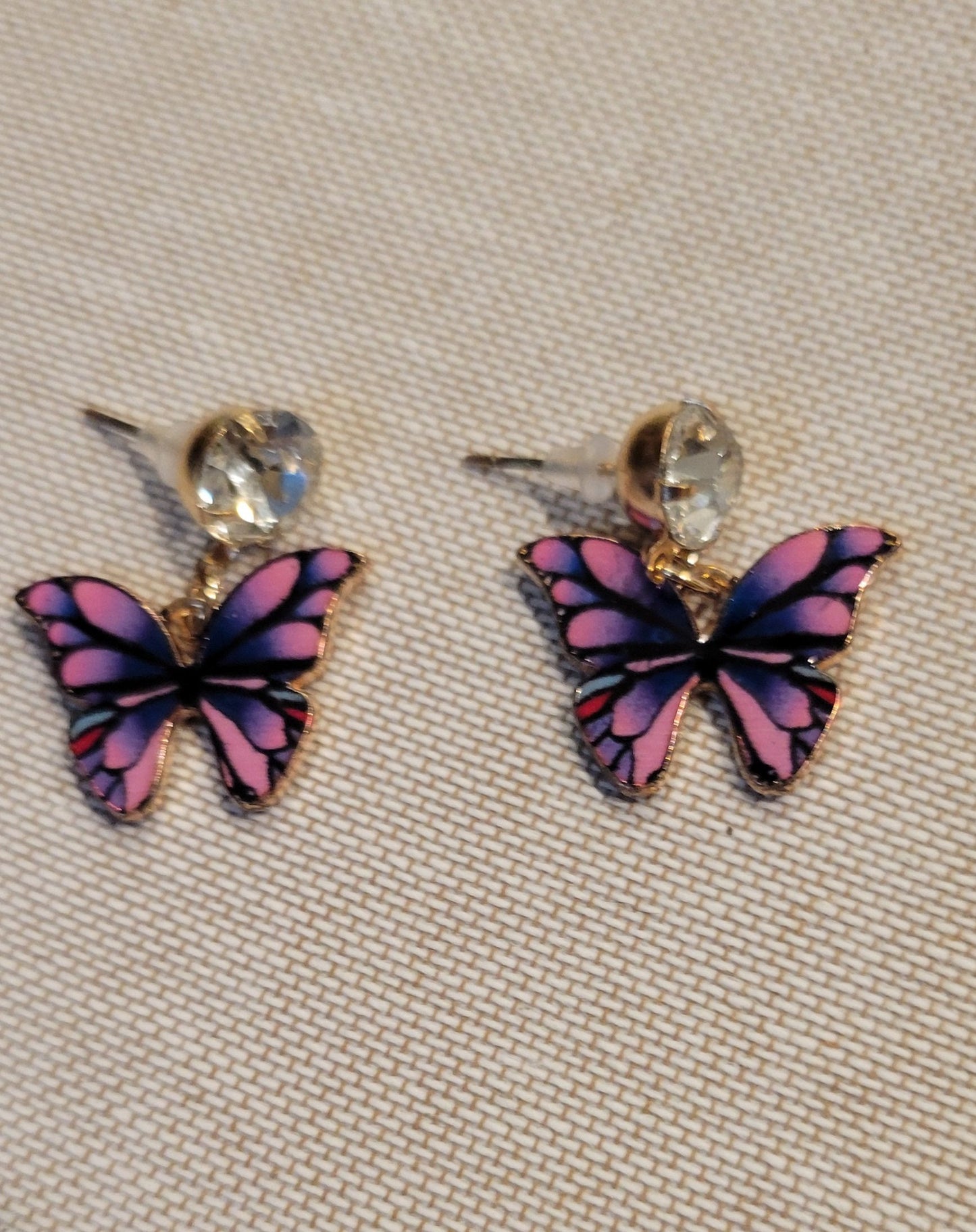 Stud Butterfly Dangle Earrings-6 Colors