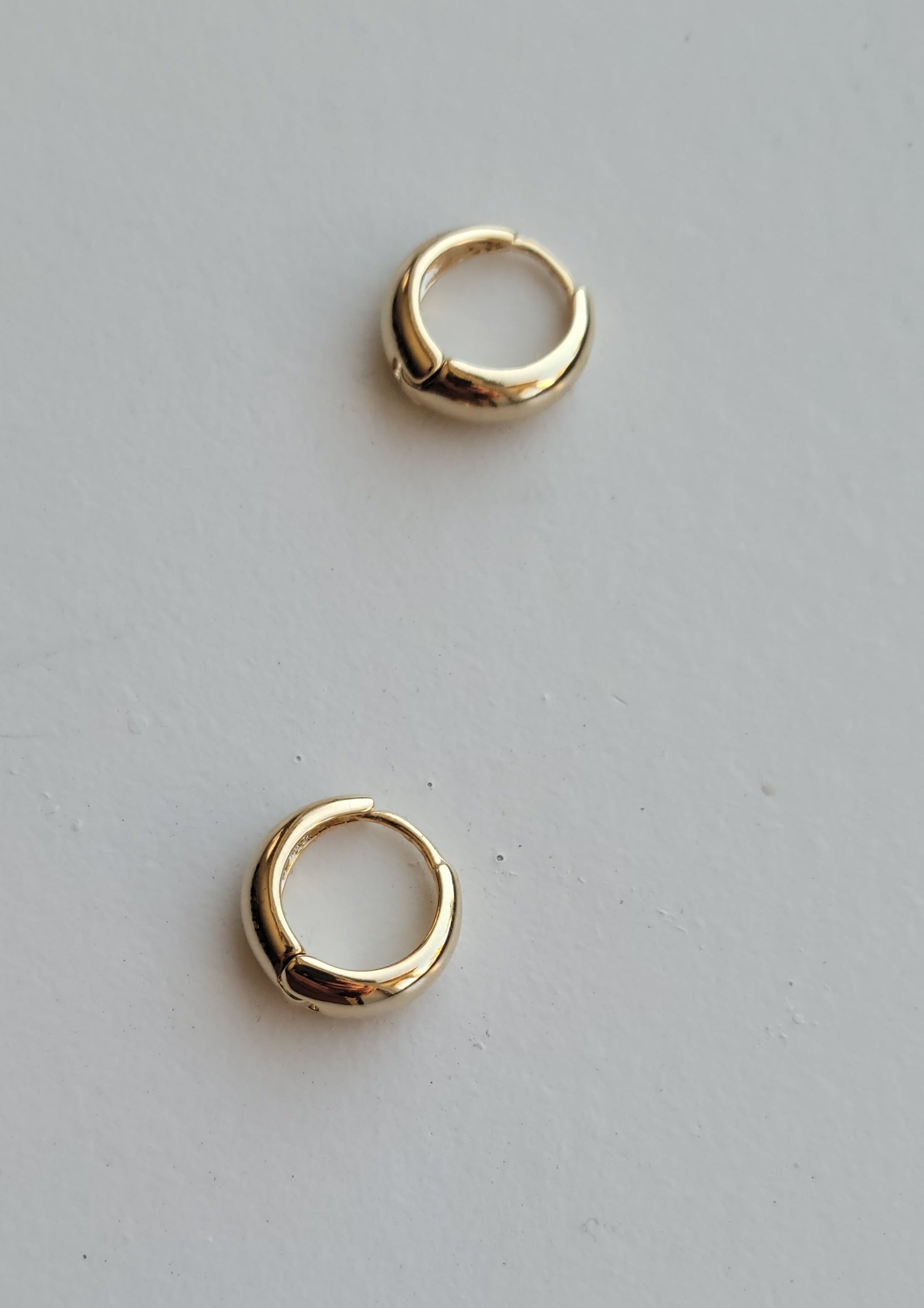 Mini Gold  Hoop Hinge Closure Earring