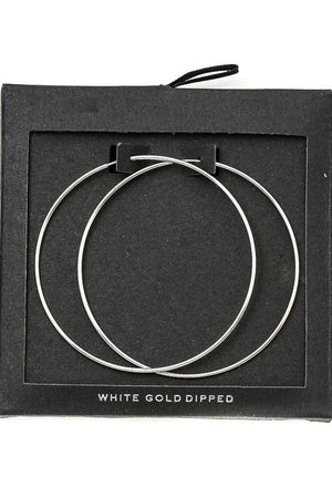 White Gold Dipped Hoop Earrings