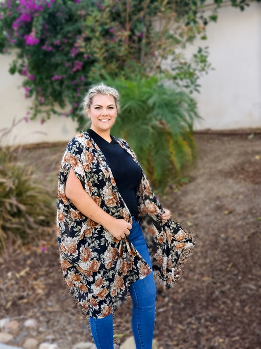 Fall Floral Kimono