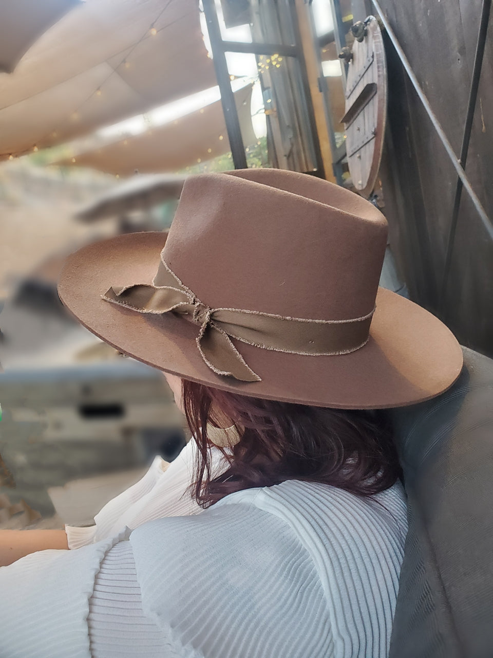 Jacqueline Wool Panama Hat-Pecan