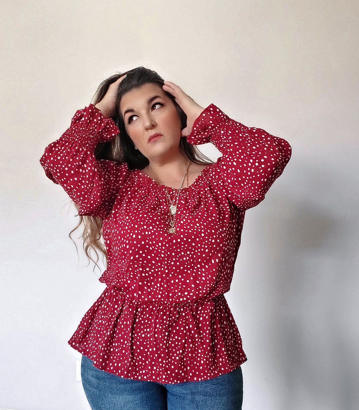 Red Polka Dot Top S-2XL