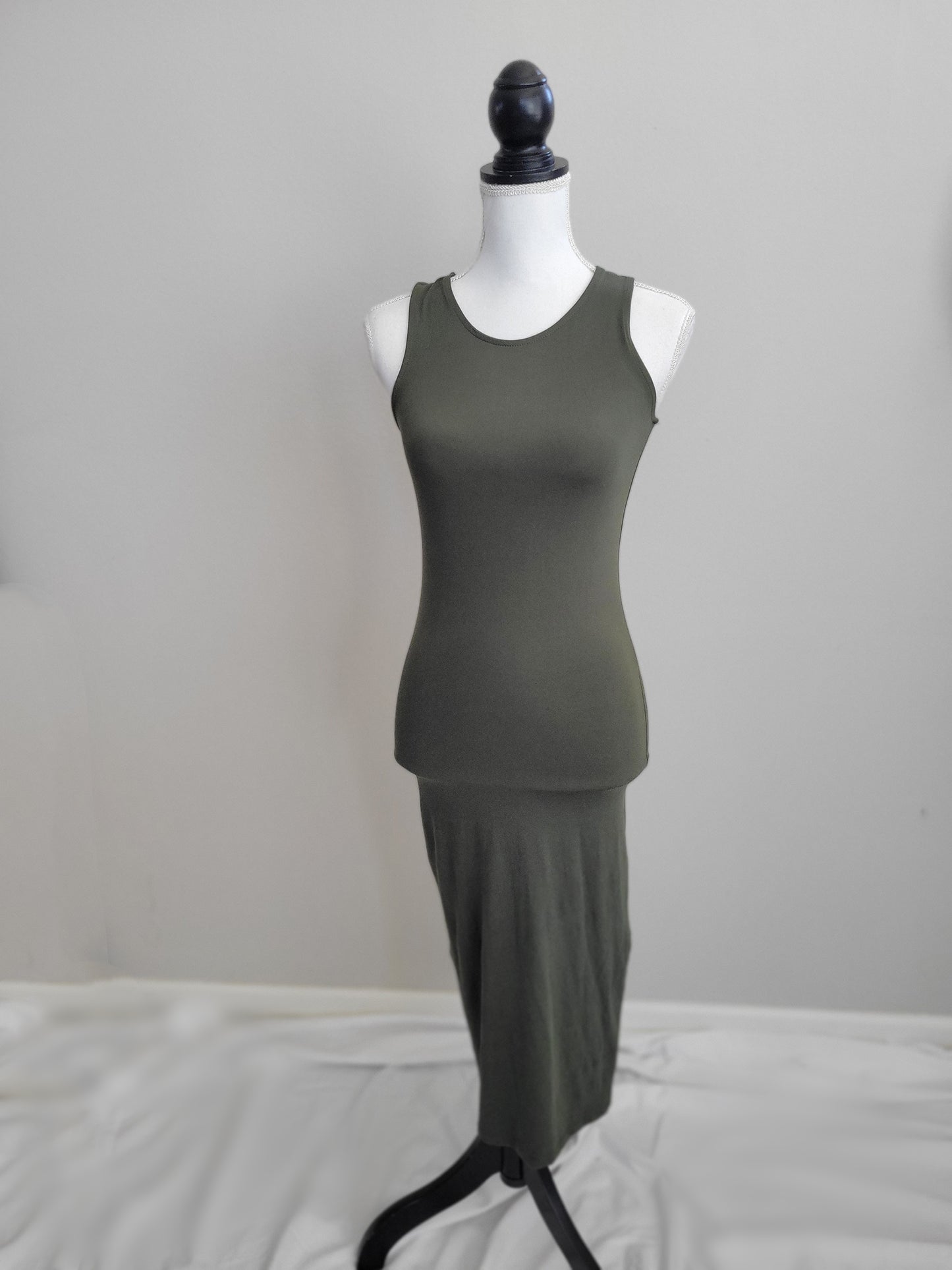 Bodycon Tank Dress Olive