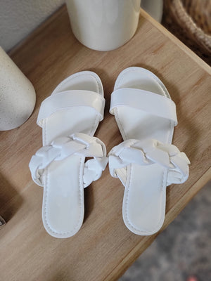 Braided White Sandal