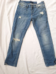 Midrise Crop Skinny Jeans Side Slits