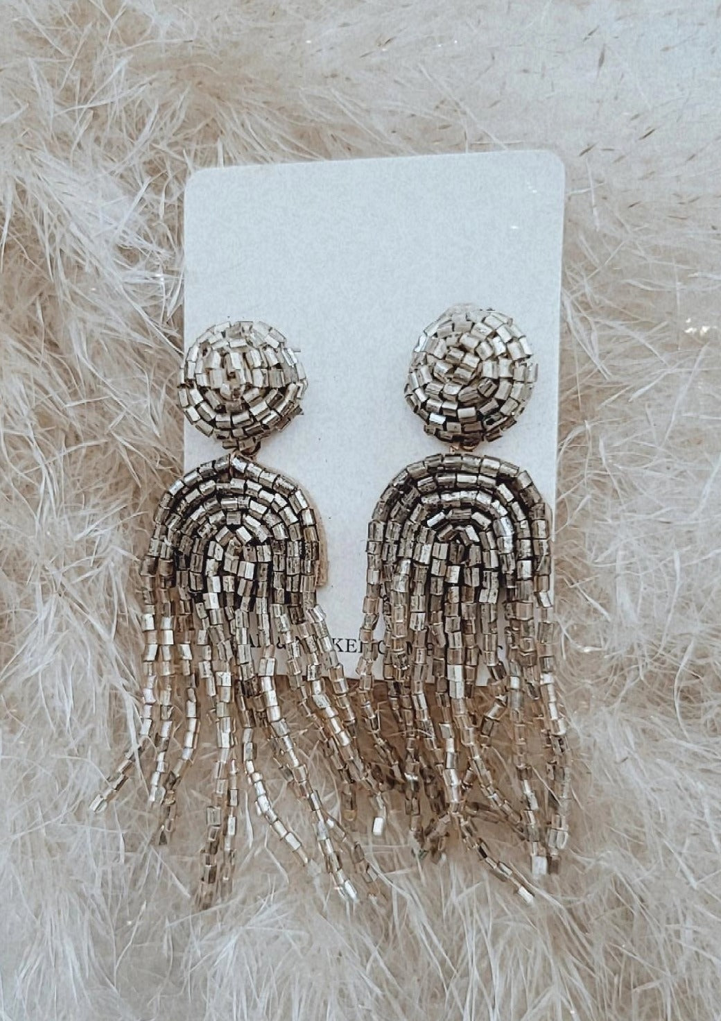 Beed Tassel Drop Earrings