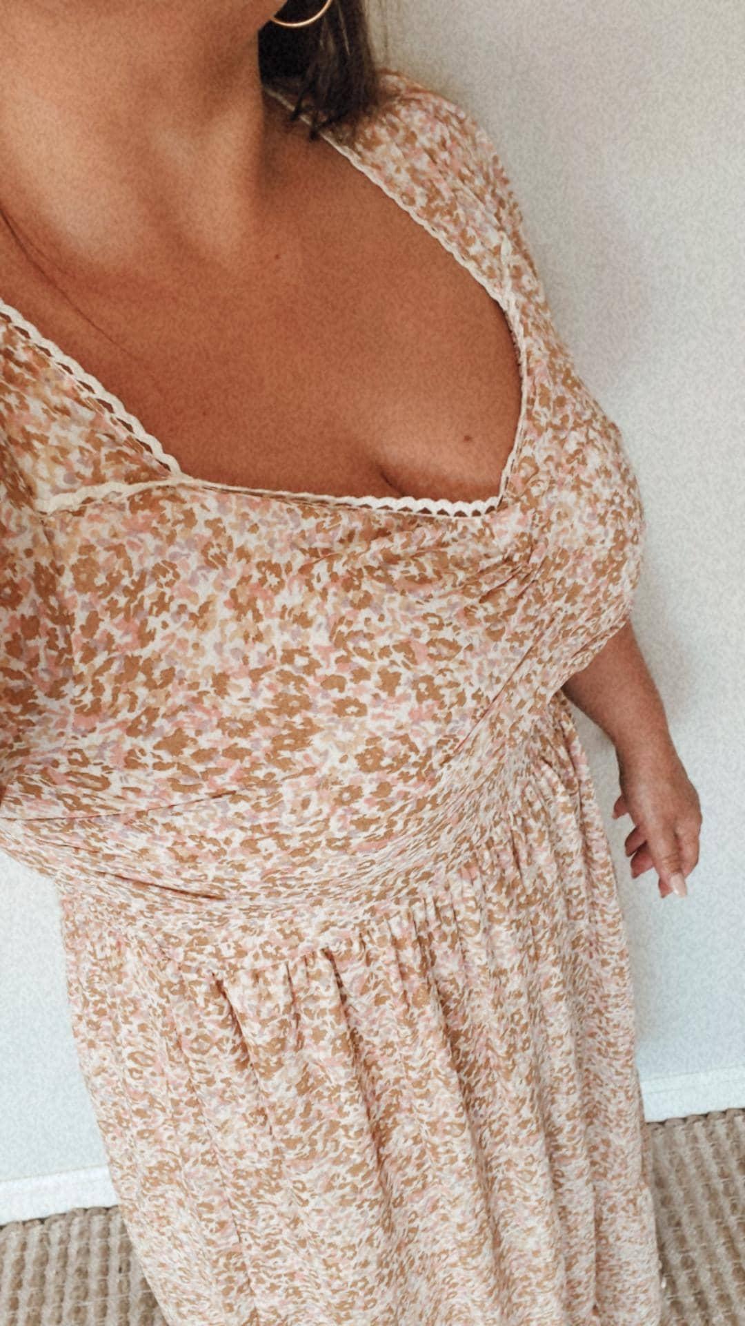 Ruched Bust Fitted Bodice Lace Trim Midi Dress Mota Boutique Ruched Bust Fitted Bodice Lace Trim Midi Dress Mota Boutique