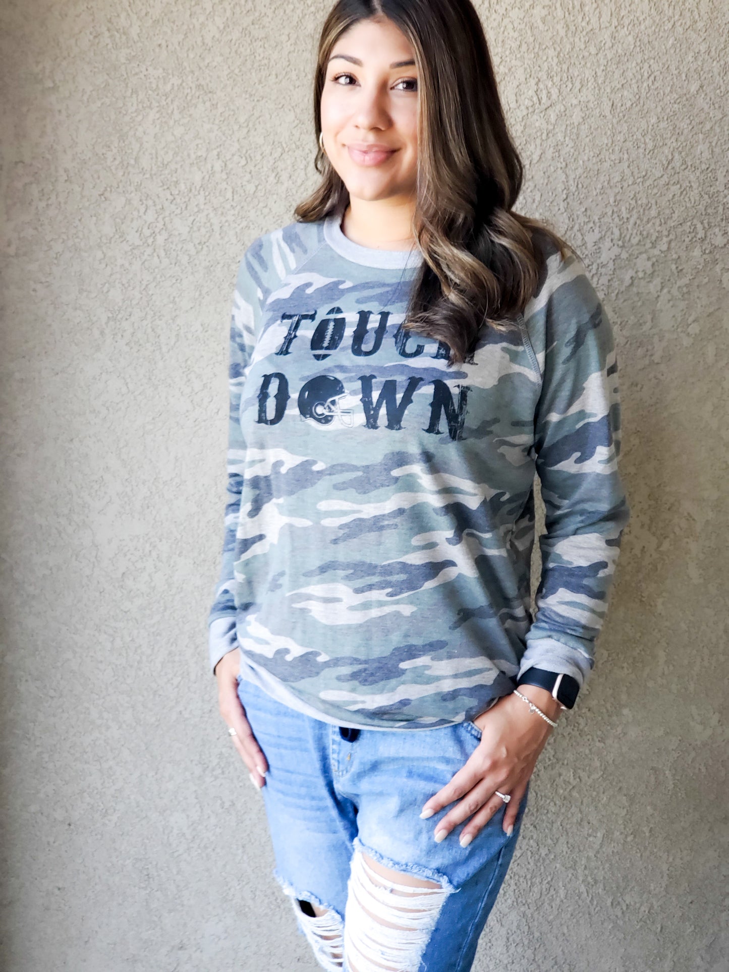 Camo  Pullover Graphic Touch Down