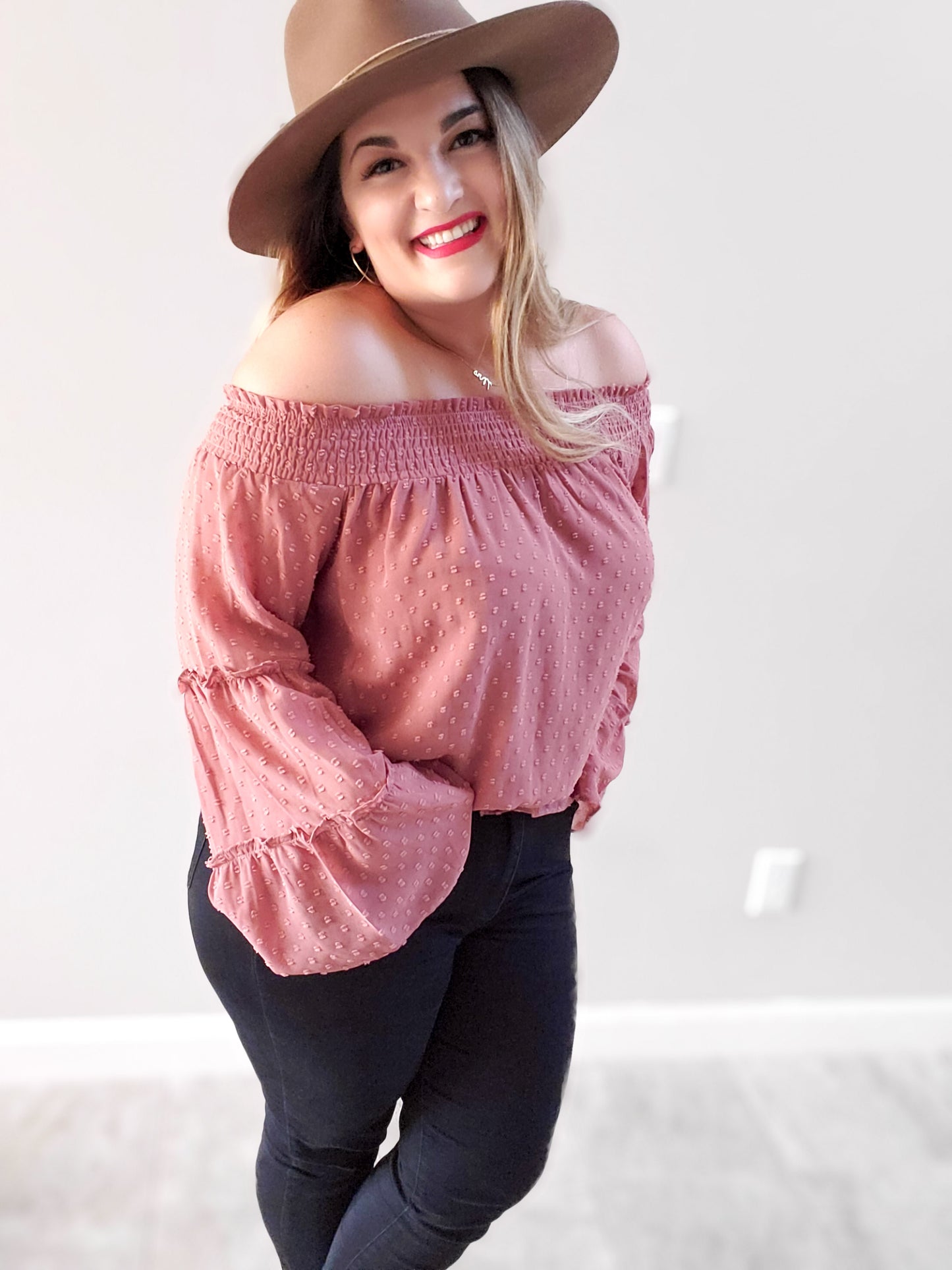 Romance Ruffle Top Mauve