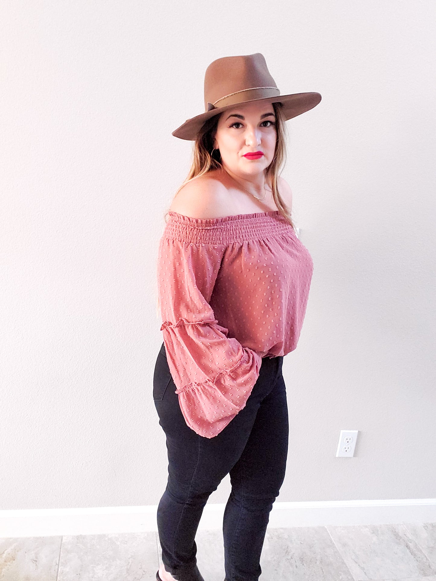 Romance Ruffle Top Mauve