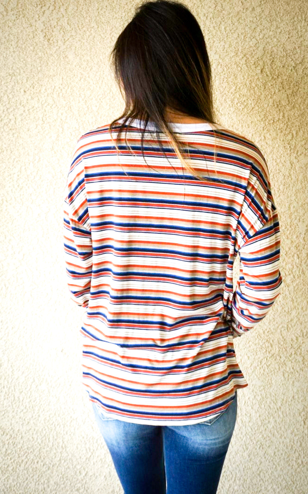 Long Sleeve Multi Striped Top